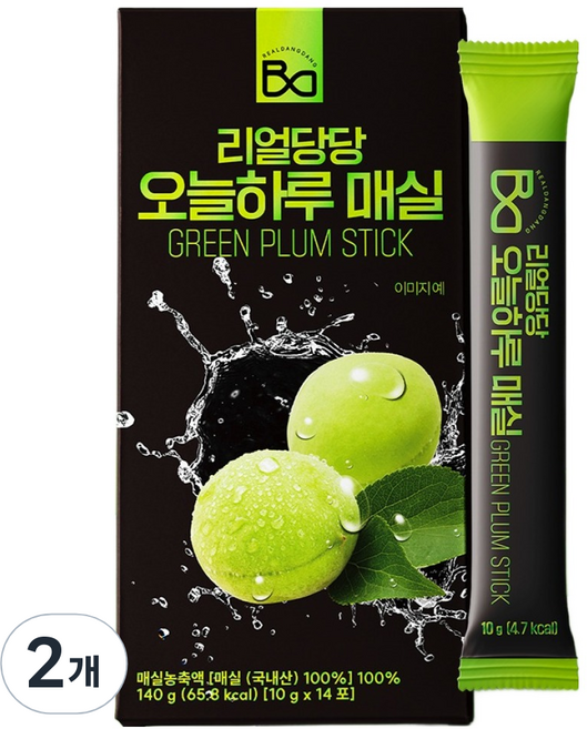 리얼당당 100% 국내산 오늘하루 매실원액, 10g, 28개