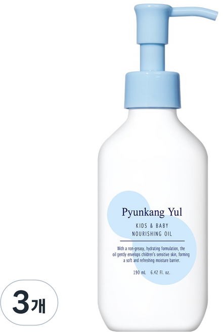 편강율 키즈 앤 베이비 너리싱 오일, 3개, 190ml