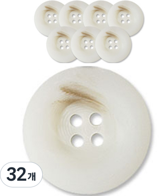 Button King 東大門鈕扣王 高級霧面大衣開襟衫鈕扣 18mm, Brain WT, 32個