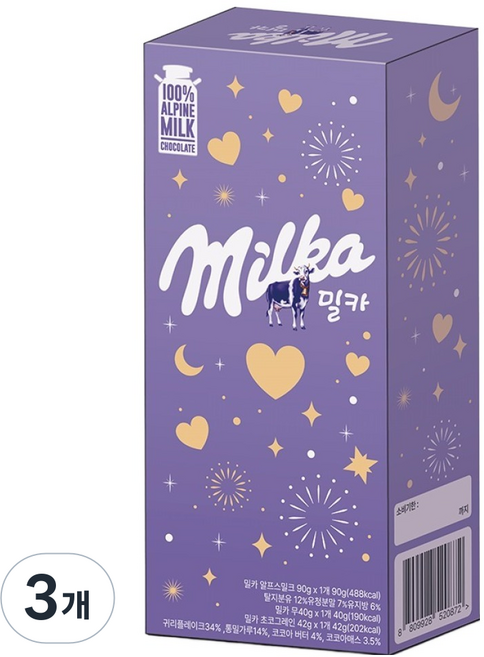 밀카 러블리 패키지, 172g, 3개