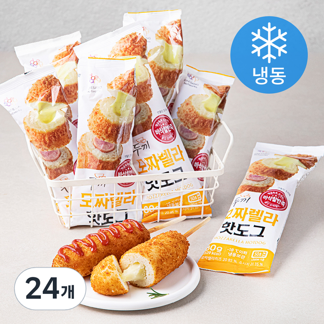 두끼 모짜렐라 핫도그 (냉동), 80g, 1개입, 24개
