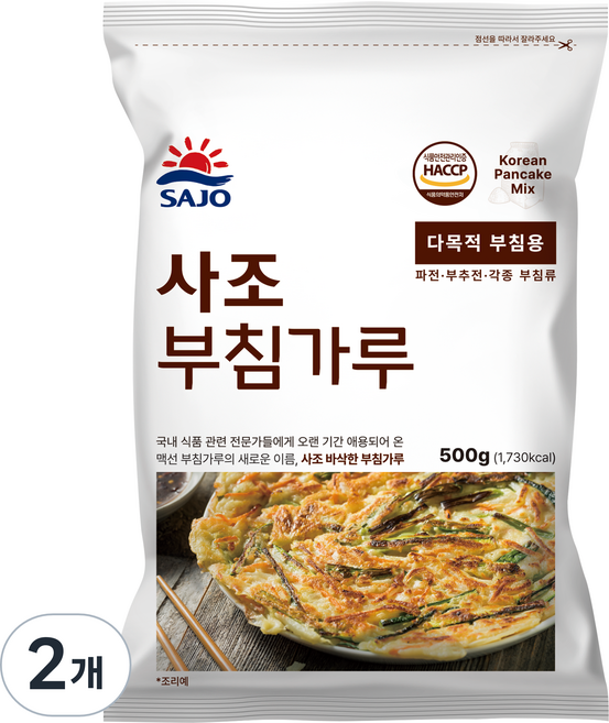 사조동아원 바삭한 부침가루, 2개, 500g