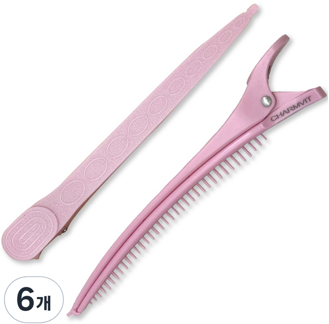 그레이거 똑딱 멀티 헤어클립, 6개, 핑크