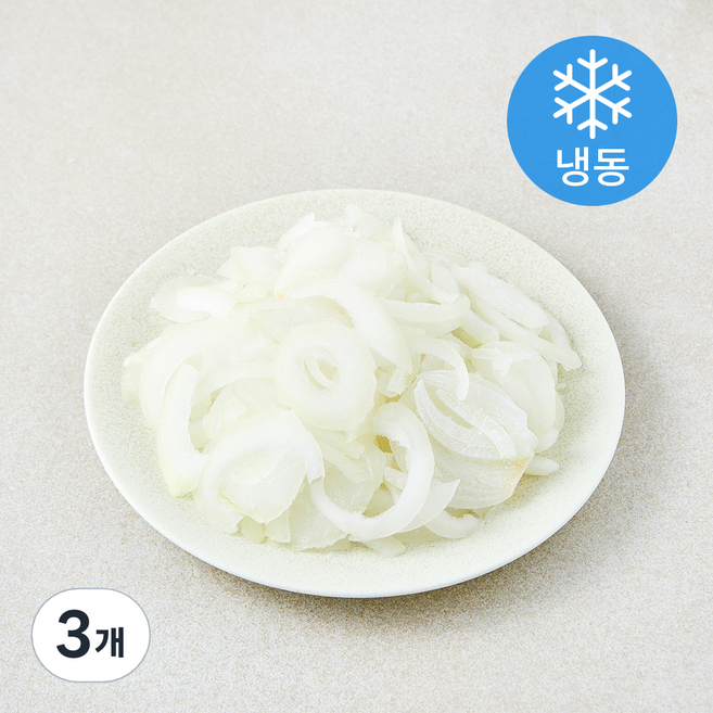 맛템 국내산 슬라이스 양파 (냉동), 3개, 500g
