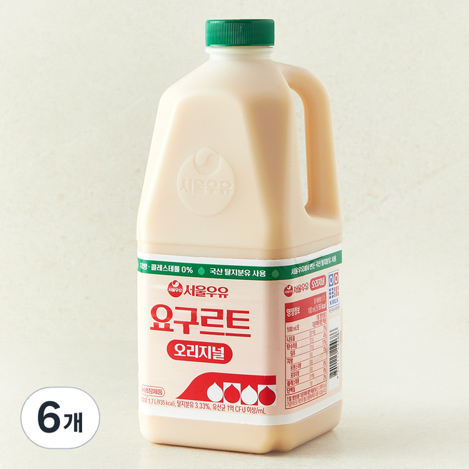 서울우유 요구르트, 6개, 1개입, 1700ml