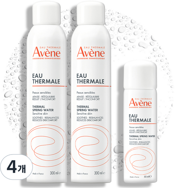 아벤느 오 떼르말 온천수 미스트 300ml 2p + 50ml 세트, 4개