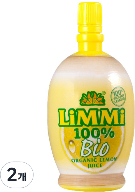 림미 100% 유기농 레몬주스, 200ml, 2개