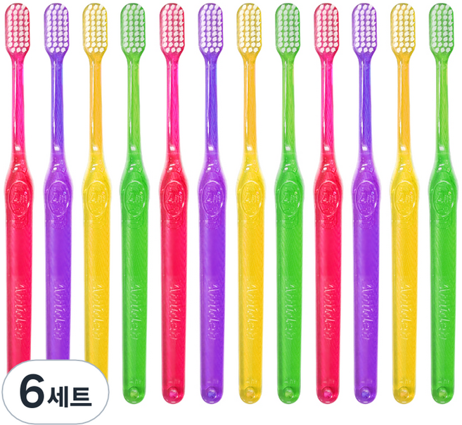 아미덴 플러스 치과 전용 교정슬림모 칫솔 4종 x 3p 세트, 6세트, 12개입