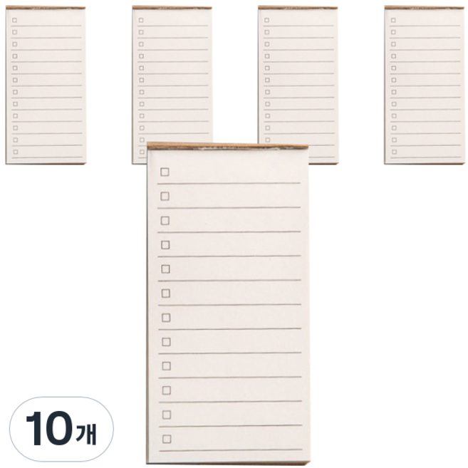 구디파이 휴대용 노트 미팅 오답노트 스케줄 플래너 투두리스트, 체크박스, 10개, 50매