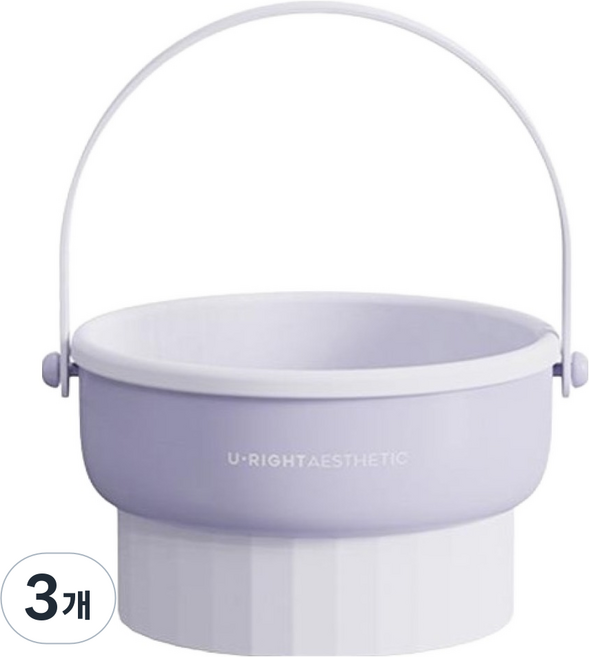 실리콘 메이크업 브러쉬 세척 건조 보관 도구, 3개, 퍼플