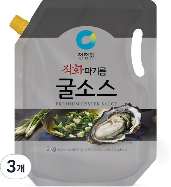 청정원 직화 파기름 굴소스, 2kg, 3개