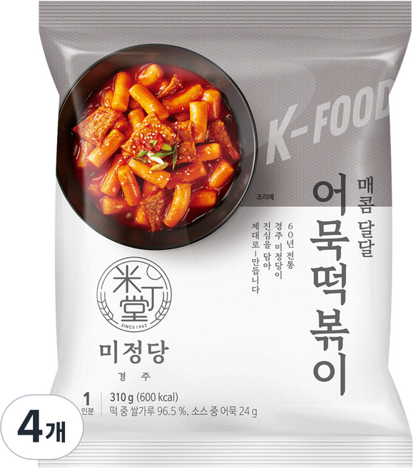미정당 어묵떡볶이, 4개, 310g
