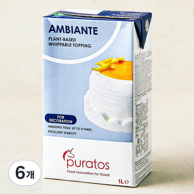 암비안떼 식물성 크림, 6개, 1L