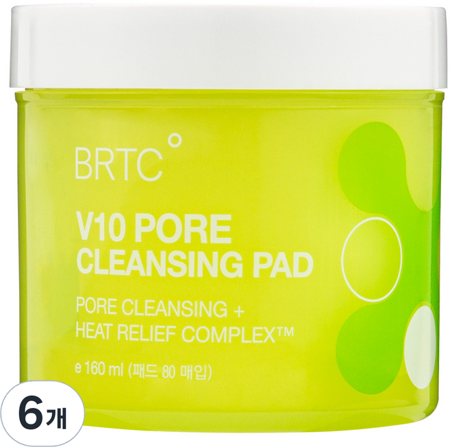 BRTC. V10 毛孔清潔棉片, 6個, 80入