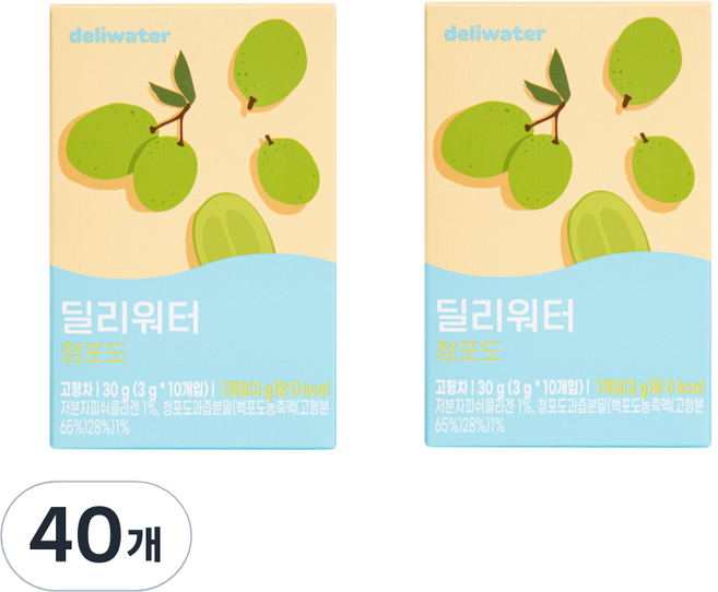 딜리워터 청포도, 3g, 10개입, 4개