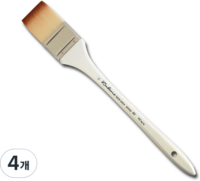 루벤스 와이드 인조모 아트브러쉬 빽붓 83W, 2호, 4개