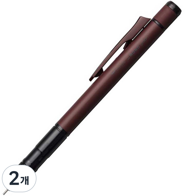 Tombow 蜻蜓牌 MONO Monograph Tune 自動鉛筆 深紅色, 2個, 0.5mm