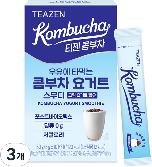 TEAZEN 茶禪 優格思慕雪康普茶, 5g, 3個, 10入