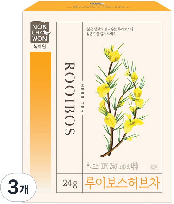 녹차원 루이보스 허브차, 1.2g, 20개입, 3개