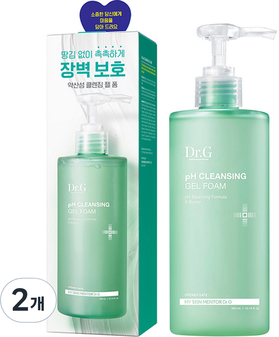 닥터지 약산성 클렌징 젤 폼, 300ml, 2개