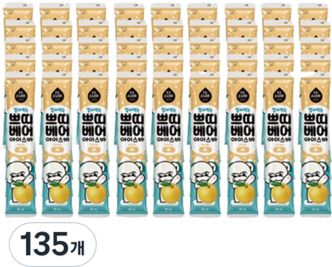 엘제이드 얼려먹는 쁘띠베어 아이스바 배, 135개, 35ml