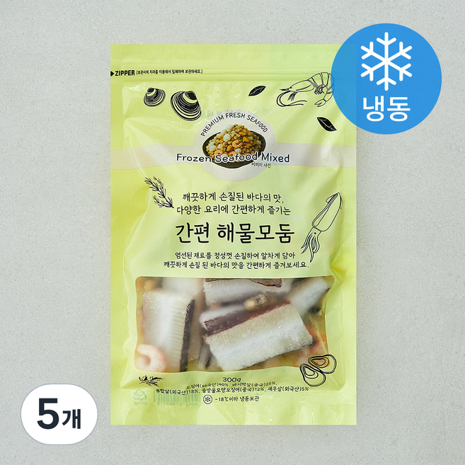 다미원 간편 해물모둠 (냉동), 5개, 300g