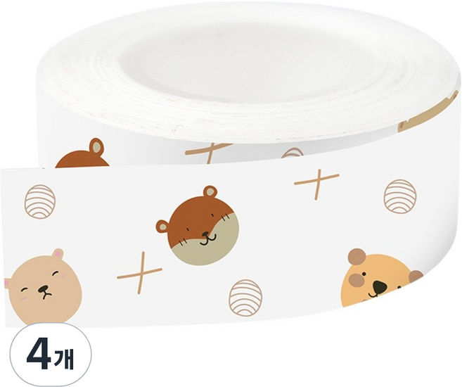 에듀플레이어 ELP22 ELP23 전용 스티커 라벨용지 욕심쟁이곰돌이 PP14-013, 4개, 90칸