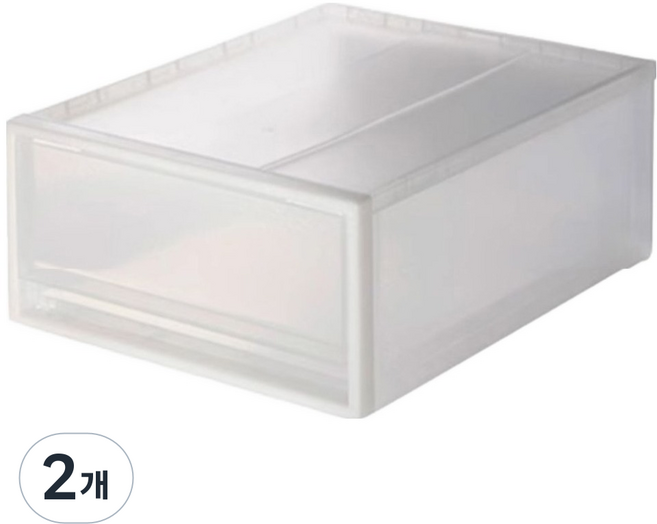MUJI 無印良品 PP 收納盒 455058341, 2個, 白色(4550583418007)