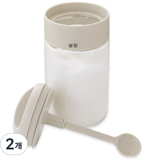 클레로 클래식 스푼형 유리 양념병, 250ml, 2개