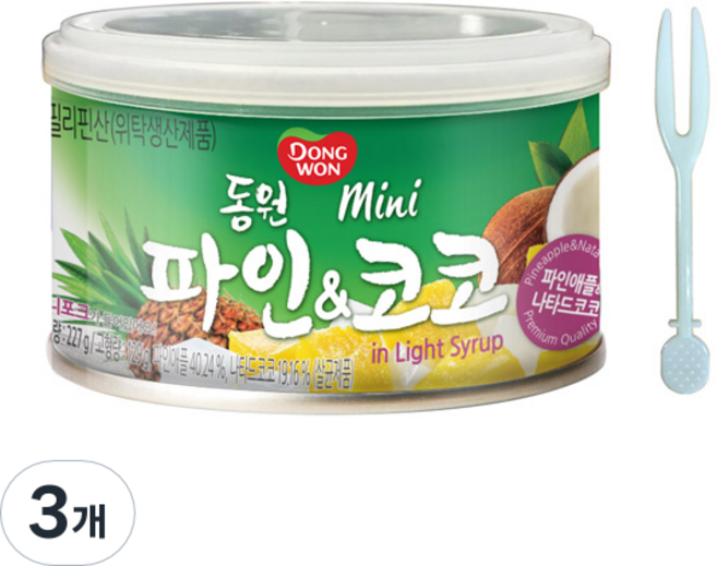 동원 미니 파인코코, 227g, 3개