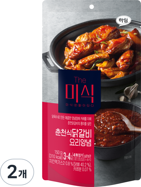 더미식 춘천식닭갈비 요리양념, 150g, 2개