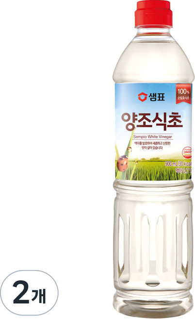 샘표 합성향 없는 양조식초, 900ml, 2개
