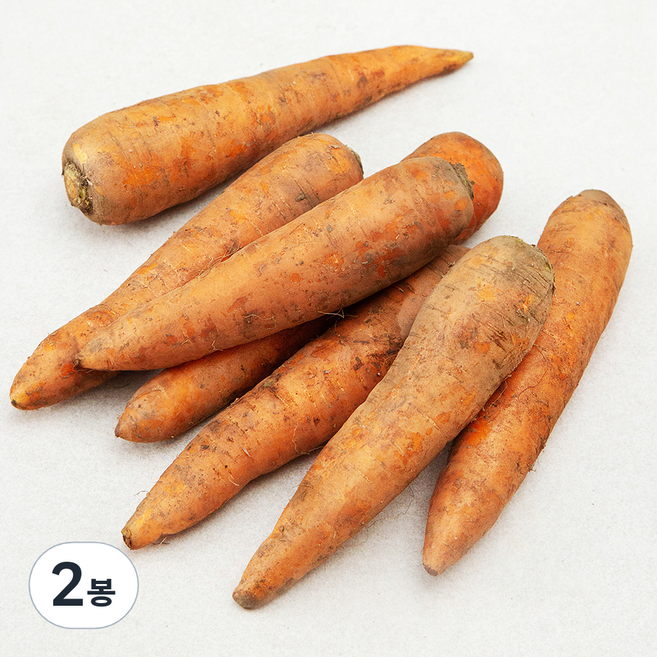 친환경 주스용 흙당근, 1kg, 2봉