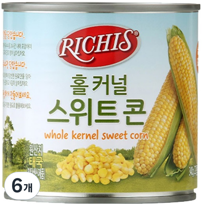 리치스 홀 커널 스위트 콘, 340g, 6개
