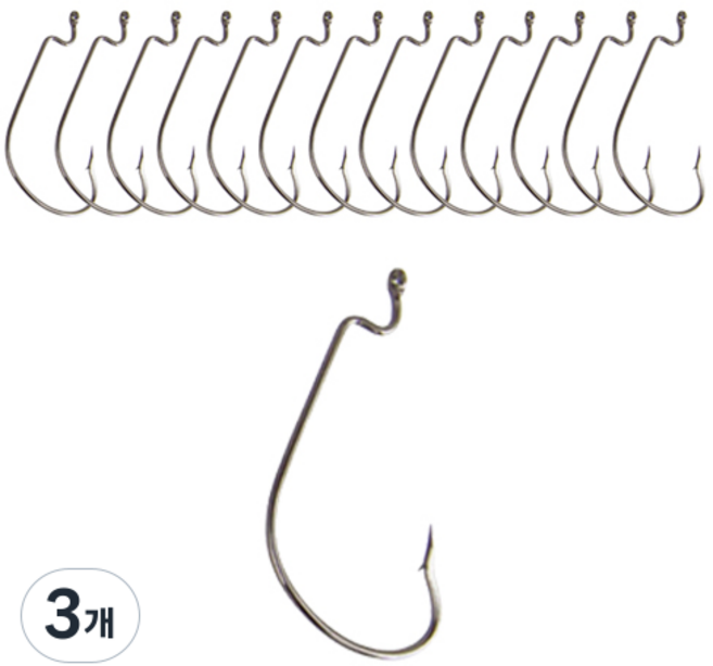 LURE FACTORY WORM101 寬口路亞鉤 LFH-101, 3個