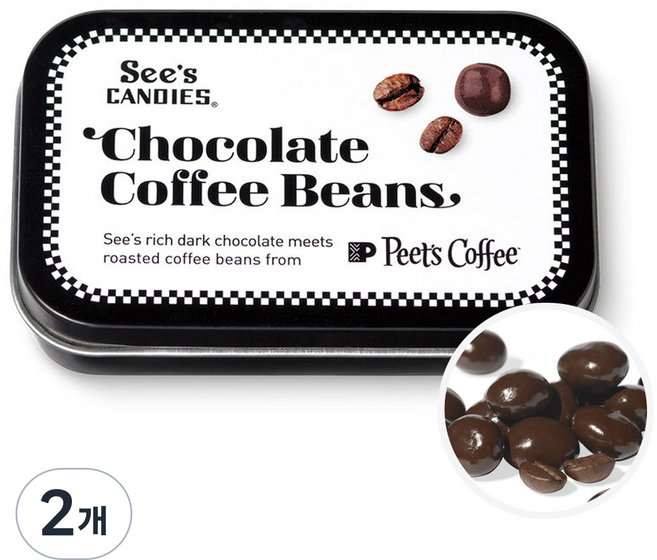 씨즈캔디 커피빈 틴, 51g, 2개