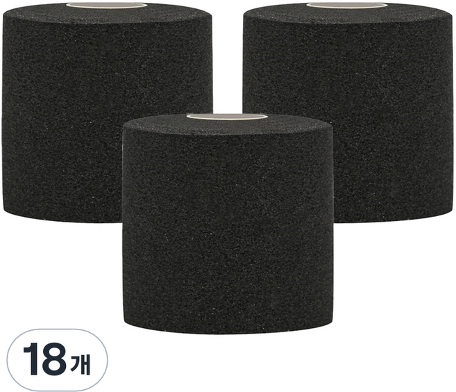 크리다 언더랩 근본 스포츠테이프 3.5cm x 20m 블랙, 18개, 1개입