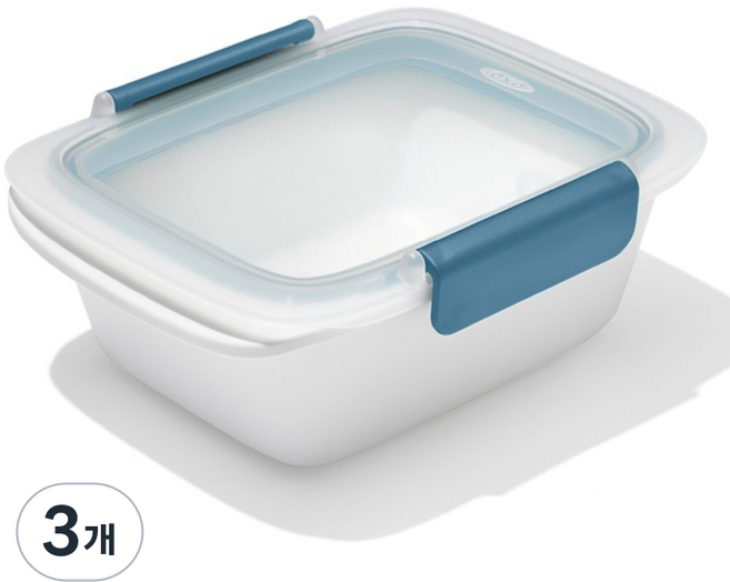 옥소 굿그립 프렙 앤 고 밀폐용기 오션블루, 3개, 800ml