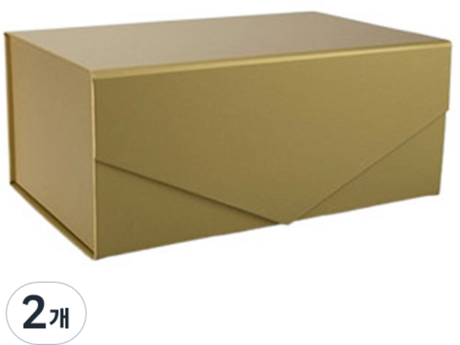 이홈베이킹 튼튼한 접이식 자석상자 소, 골드, 2개