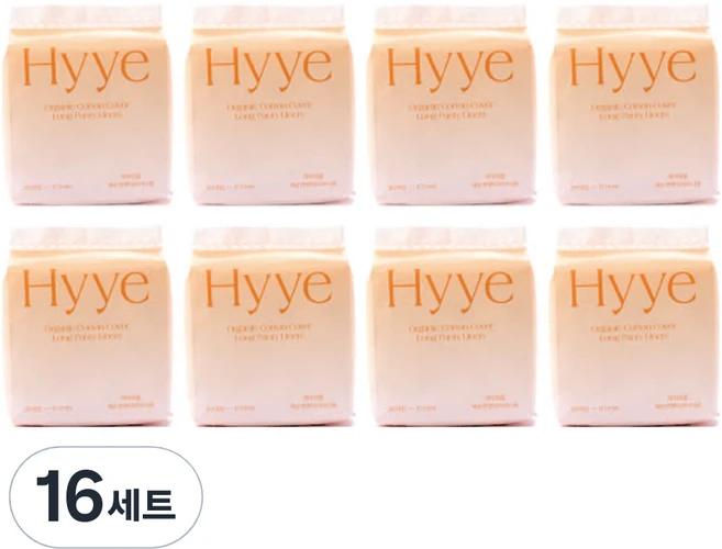 혜 유기농 순면커버 팬티라이너, 롱, 20개입, 16세트 - 쿠팡