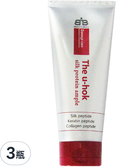 the u-hok高絲蛋白護髮安瓶, 3瓶, 200ml