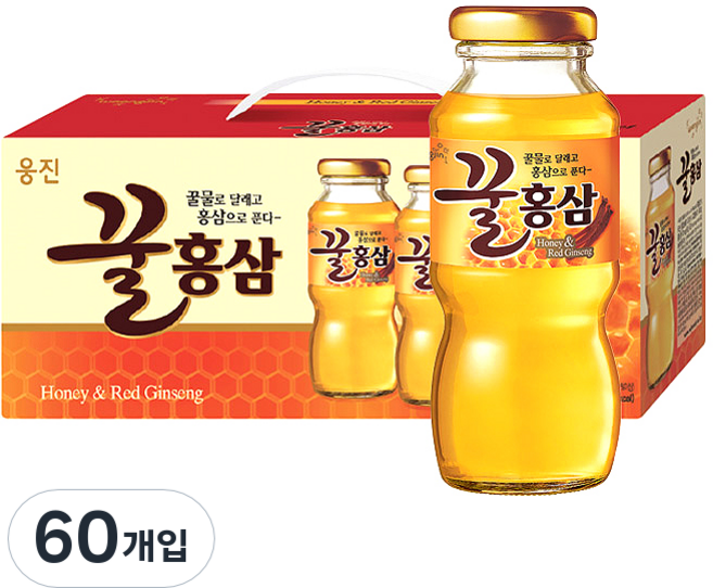 웅진 꿀 홍삼 혼합 음료, 180ml, 60개