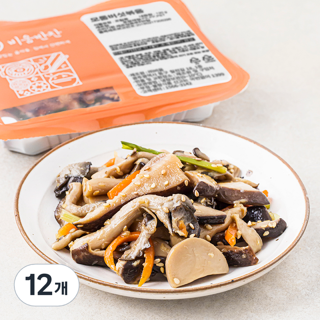 비움반찬 모둠버섯볶음, 130g, 12개