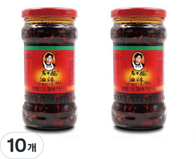 라오깐마 라조장 고추소스, 275g, 10개