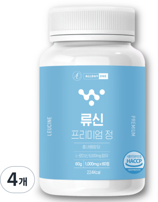 올데이원 류신 프리미엄 정 영양제, 60정, 4개