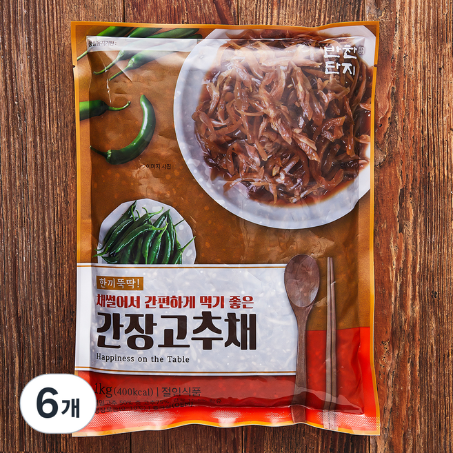 반찬단지 간장고추채, 1kg, 6개