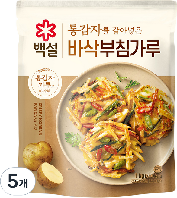 백설 바삭 부침가루, 1kg, 5개