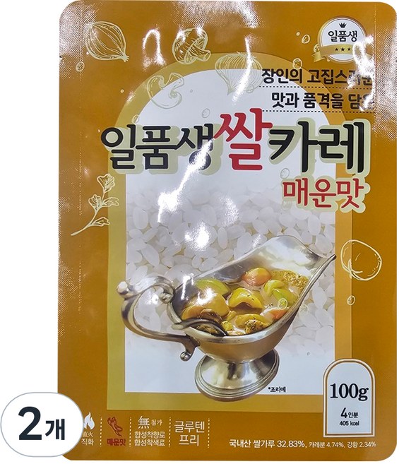 일품생 쌀카레 매운맛, 100g, 2개