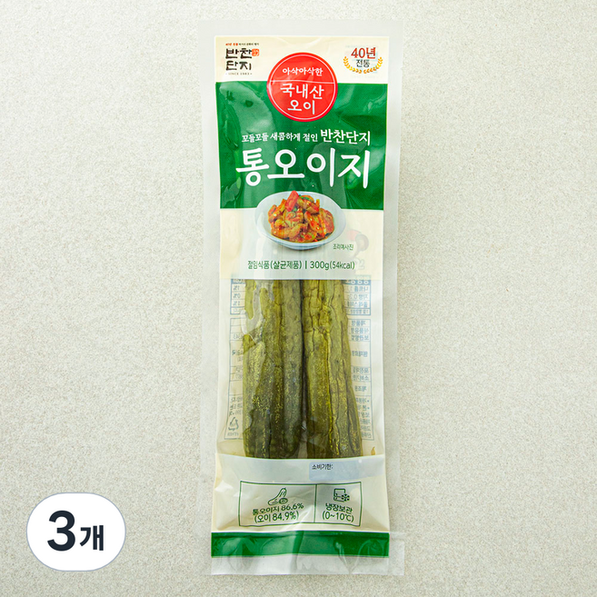 반찬단지 통오이지, 300g, 3개