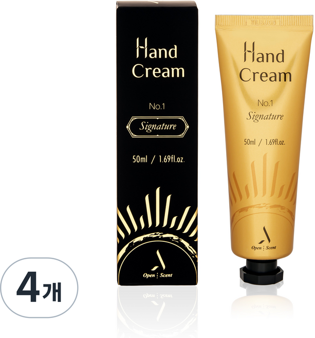 오픈더센트 퍼퓸 핸드크림 시그니처, 50ml, 4개